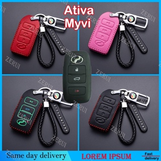 เคสกุญแจรีโมทรถยนต์ แบบหนัง สําหรับ Perodua Ativa Alza myvi 2022