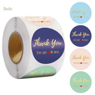 Dudu สติกเกอร์ Thank You ขนาดเล็ก สําหรับติดตกแต่งบรรจุภัณฑ์ การ์ดวันเกิด 500 ชิ้น