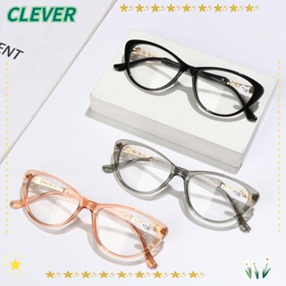 Clever +1.0~+4.0 แว่นอ่านหนังสือ สายตาสั้น แคทอาย แว่นสายตาสั้น สีใส ดูแลสายตา สําหรับผู้ชาย ผู้หญิง