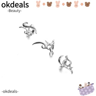 Okdeals ชุดแหวนเล็บ เครื่องประดับ พังก์ เปิด ไม่สม่ําเสมอ