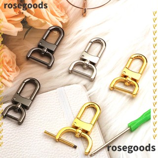 Rosegoods1 หัวเข็มขัดโลหะ 2 ชิ้น สําหรับสายคล้องกระเป๋าหนัง DIY