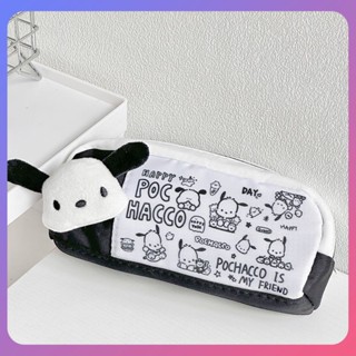 ☛ กระเป๋าดินสอตุ๊กตา Sanrio Pochacco Simple Line Cotton Pencil Case เครื่องเขียนนักเรียน อุปกรณ์การเรียน srlive