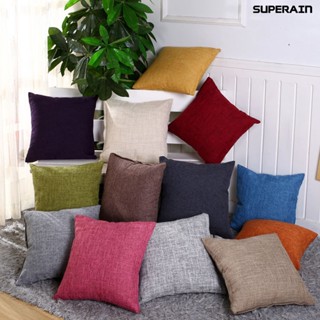 (super) ปลอกหมอน ผ้าลินิน สีพื้น กันฉีกขาด สําหรับตกแต่งบ้าน ห้องนั่งเล่น