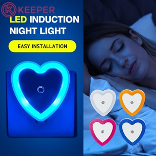 &lt; เป็นต้นฉบับ &gt; Stairs Led Night Light Smart Light-sensor Led Night Lamp Wall Lights Heart-shaped Mini Night Light 【ผู้รักษา】