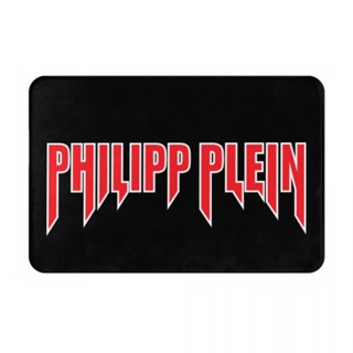 Philipp Plein (2) พรมเช็ดเท้า ผ้าสักหลาด กันลื่น ดูดซับน้ํา แห้งเร็ว 16x24 นิ้ว สําหรับห้องน้ํา พร้อมส่ง