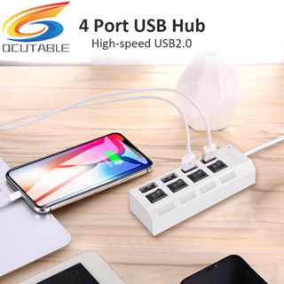 [Qcutable.th] อะแดปเตอร์ฮับ USB 2.0 480Mbps ความเร็วสูง 4/7 พอร์ต