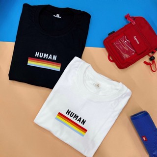 เสื้อยืดผ้าฝ้ายพิมพ์ลายขายดี Human🌈  (ผ้าคอตตอน สกรีนชัด สีสด ติดทน)