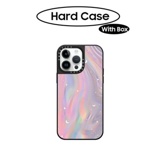 Casetify เคสโทรศัพท์มือถือแบบกระจกแข็ง ไล่โทนสี ลายดาว ดวงจันทร์ โฮโลแกรม สําหรับ iPhone 11 12 13 14 Pro Max