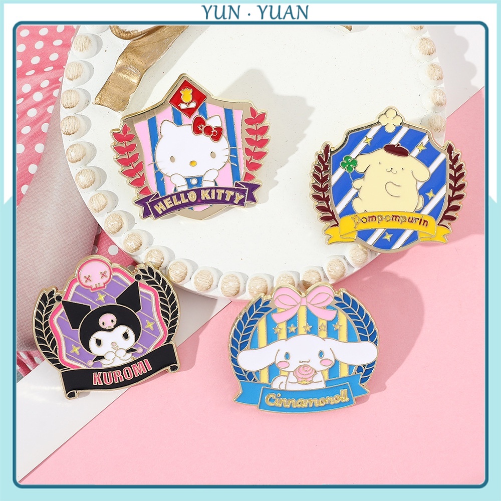 [Yunyuan] เข็มกลัดโลหะ รูปการ์ตูนอนิเมะญี่ปุ่น Sanrio Kulomi Cinnamon Dog Pudding Dog อุปกรณ์เสริม สําหรับของขวัญ