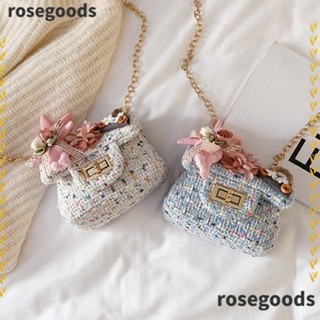 Rosegoods1 กระเป๋าสะพายไหล่ สะพายข้าง ลายการ์ตูนกระต่ายน่ารัก สายโซ่