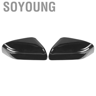 Soyoung 2pcs Car Rearview Mirror Cover  Glossy Black Fit for Land Rover Range Sport/LR2/LR4 2010-2014 LR019962 LR019961