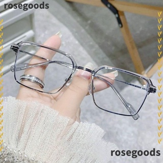 Rosegoods1 แว่นตาออปติคอล กรอบครึ่งกรอบ ป้องกันแสงสีฟ้า สําหรับผู้หญิง