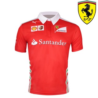 ใหม่ล่าสุด F1 ชุดแข่งรถ + เสื้อโปโลแขนสั้น ลายทีม Scuderia Ferrari F1 แฟชั่นฤดูร้อน สําหรับผู้ชาย และผู้หญิง 2023