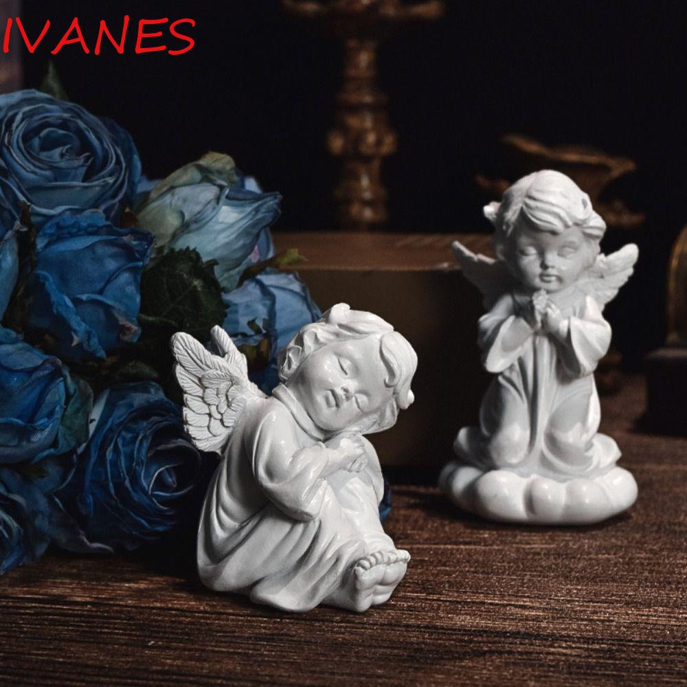 Ivanes ฟิกเกอร์เรซิ่น รูปนางฟ้าน่ารัก ขนาดเล็ก คุณภาพสูง สําหรับตกแต่งตู้หนังสือ