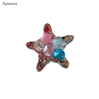 Flymesit กิ๊บติดผม รูปดาวห้าแฉก ประดับคริสตัล เพทาย ขนาดเล็ก สีสันสดใส เครื่องประดับผม สําหรับเด็กผู้หญิง