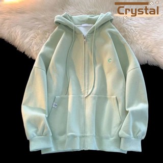 เสื้อผ้าผู้ญิง แขนยาว เสื้อฮู้ด คลุมหญิง สไตล์เกาหลี แฟชั่น A28J11T Crystal