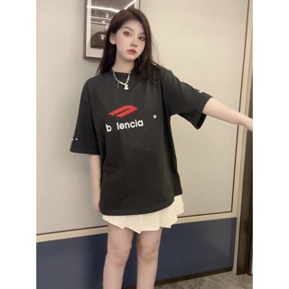 8DLO BLGA High version 23 spring and summer new M-letter LOGO embroidered pure cotton B home correct fashion brand short-sleeved T-shirt ins