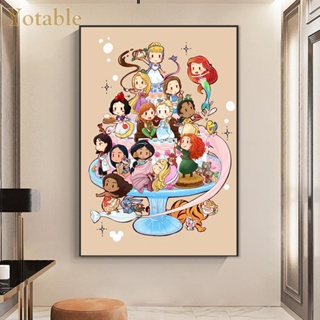 [Yotable.th] ภาพวาดปักเพชร ทรงกลม ลายเจ้าหญิง 5D ขนาด 50X70 ซม. DIY สําหรับตกแต่งบ้าน