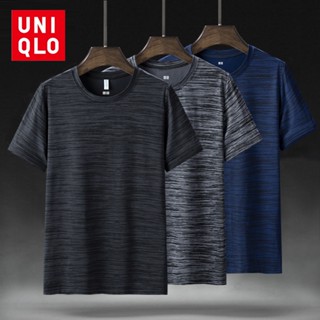 Uniqlo M-8XL ฤดูร้อน ใหม่ ผู้ชาย แขนสั้น เสื้อยืด คอกลม ด้านบน เสื้อยืด ขนาดใหญ่