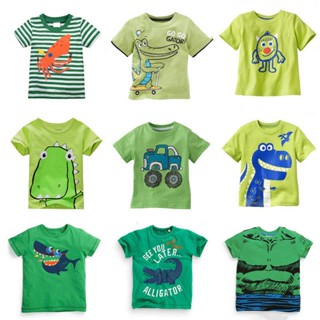 Baby boys Short Sleeve green Cotton Top T-shirts Clearance sale