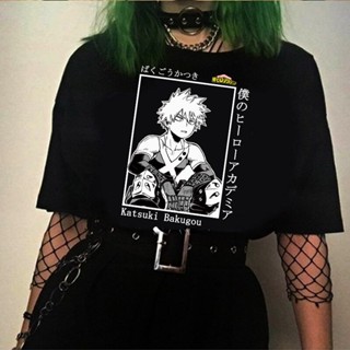 เสื้อยืด พิมพ์ลายกราฟิก My Boku No Hero Academia Katsuki Bakugou สไตล์ฮาราจูกุ