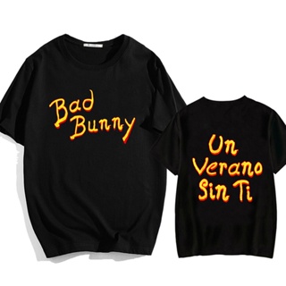 เสื้อยืด พิมพ์ลาย Bad Bunny Merch Un Verano Sin Ti สไตล์ฮาราจูกุ สตรีท