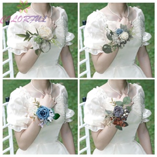 【COLORFUL】Bridal wrist flower wrist decoration bracelet new simulation rose wrist flower