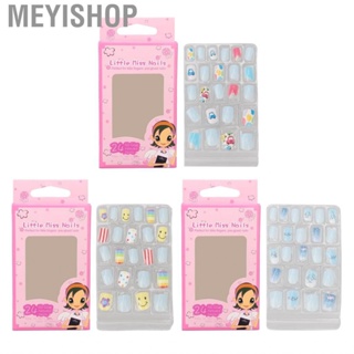 Meyishop Children Artificial Nail  Press On Fashionable Kids Fake DIY Art for Party Girls