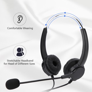 Player kingdom Crystal RJ9 Call Center Headset หูฟังตัดเสียงรบกวน พร้อมสวมใส่สบาย