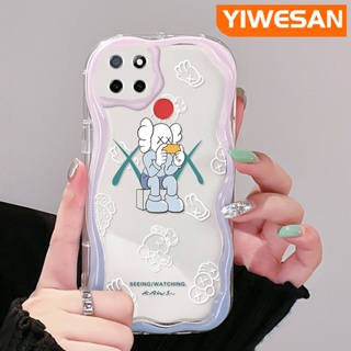 เคสโทรศัพท์มือถือแบบนิ่ม ใส กันกระแทก ลายคลื่น สีมาการองน่ารัก สําหรับ Realme C12 C15 C21 C25 C25s Narzo 20 Narzo 30A Narzo 50A