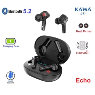 หูฟังบลูทูธKawa 5.3 Dual Driver Kawa Echo  กันน้ำ IPX5 ENC tws เสียงดี เบสหนัก หูฟังไร้สาย