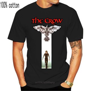 เสื้อยืด พิมพ์ลายโปสเตอร์ภาพยนตร์ The Crow สําหรับผู้ชาย 788110