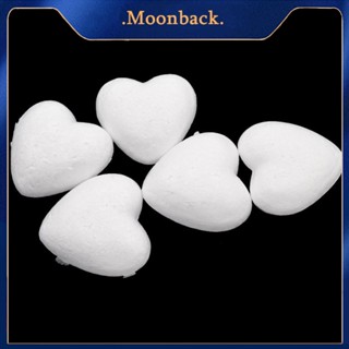 &lt;moonback&gt; โฟมโพลีสไตรีน สีขาว โมเดลงานฝีมือ DIY รูปหัวใจ สําหรับตกแต่งงานปาร์ตี้