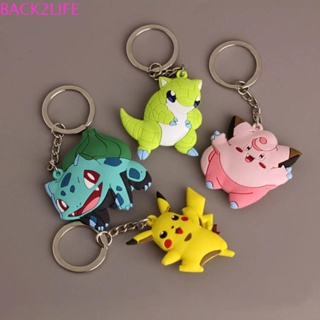 Back2life พวงกุญแจโปเกม่อน จี้รถยนต์ Jigglypuff Bulbasaur Charmander Pikachu