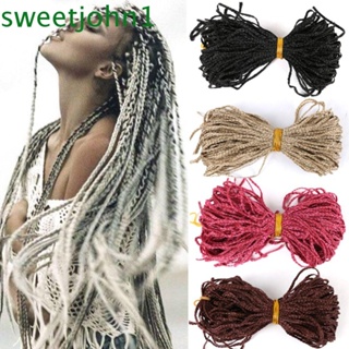 Sweetjohn 24 เส้น / ล็อตกล่องสีถักเปีย, ต่อผมยาว Senegalse ถักเปีย Zizi, DIY สีน้ําตาลสีเทาบิดถักเปียสังเคราะห์โครเชต์ผมปาร์ตี้