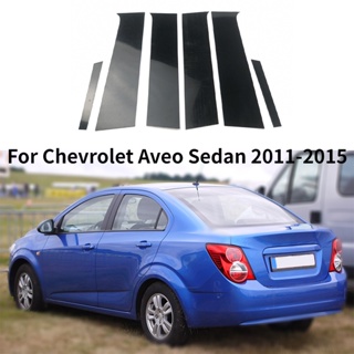 [พร้อมส่ง] สติกเกอร์ติดเสาหน้าต่างรถยนต์ สําหรับ Chevrolet Aveo Sedan 2011- 2015 6 ชิ้น