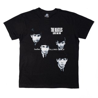 เสื้อยืดแขนสั้นของแท้ The Beatles The Beatles The Beatles The Beatles เสื้อทีเชิ้ตแขนสั้นแนวร็อควินเทจ A Official รุ่นปั