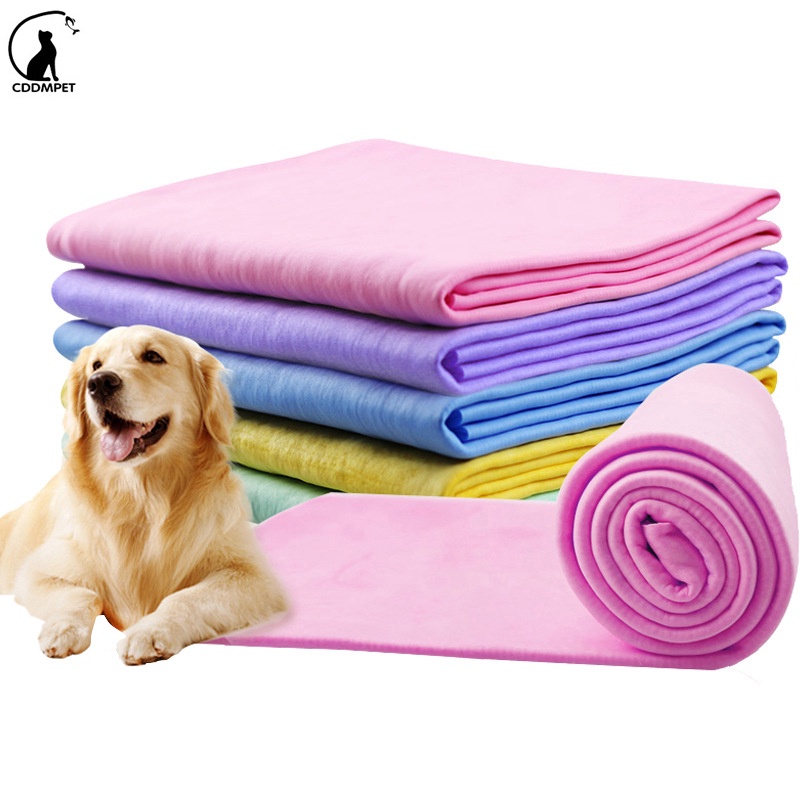 【CDDMPET】ผ้าขนหนูอาบน้ํา PVA ดูดซับน้ําได้ดี ขนาด 66X43X0.2 ซม. สําหรับสัตว์เลี้ยง สุนัข แมว
