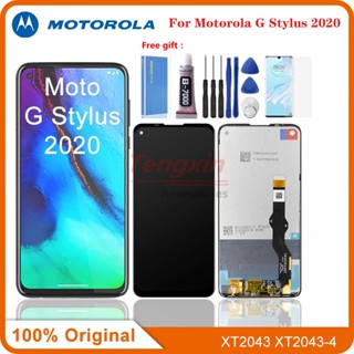 หน้าจอสัมผัสดิจิทัล LCD 6.4 นิ้ว พร้อมกรอบ สําหรับ Motorola Moto G Stylus 2020 Moto G Stylus XT2043 XT2043-4