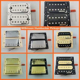 Wilkinson Ainico5 Humbucker ปิ๊กอัพกีตาร์ไฟฟ้า พร้อมตัวเก็บประจุ 473 200V สีส้ม สําหรับกีตาร์มาตรฐาน Gibson LP