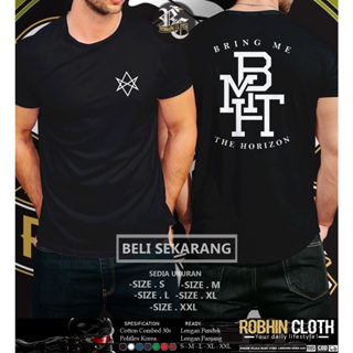 เสื้อยืดแขนสั้นเสื้อยืด พิมพ์ลายโลโก้ Bmth Band Bring Me The Horizon v2 Music สําหรับผู้ชายS-5XL