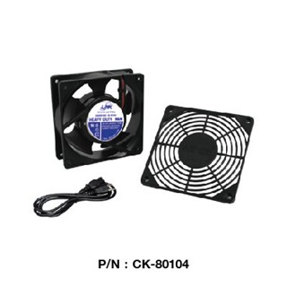 อุปกรณ์พัดลม LINK FAN (พัดลมระบายอากาศพร้อมหน้ากาก) LINK รุ่น CK-80104 / Fan 1x4" HEAVY DUTY FAN สำหรับตู้แร็ค(Rack)