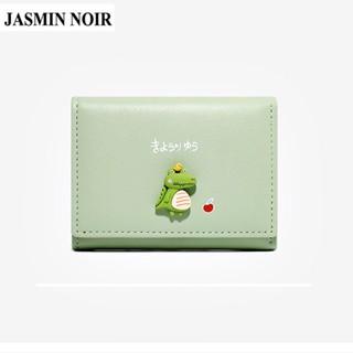 Jasmin NOIR กระเป๋าสตางค์ ใบสั้น หนัง PU ลายไดโนเสาร์ สไตล์เกาหลี สําหรับผู้หญิง