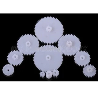 (1ชิ้น) AC140 ชุดเฟือง เฟืองพลาสติก เฟืองมอเตอร์ เฟืองของเล่น 11 ชิ้น 11 Kinds of Plastic Shaft Crown Differential Ge...