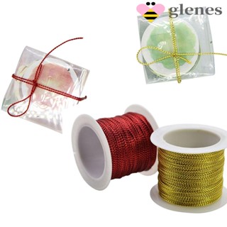 Glenes สายเชือกริบบิ้นไฟเบอร์สีแดง / หลากสียาว 20 เมตร 1 มม. สําหรับทําสร้อยคอสร้อยข้อมือ Diy