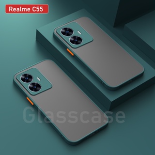 เคส Realme C55 RealmeC55 C 55 เคสโทรศัพท์ แบบด้าน ป้องกันเลนส์ กันกระแทก เคสป้องกันด้านหลัง แบบแข็ง