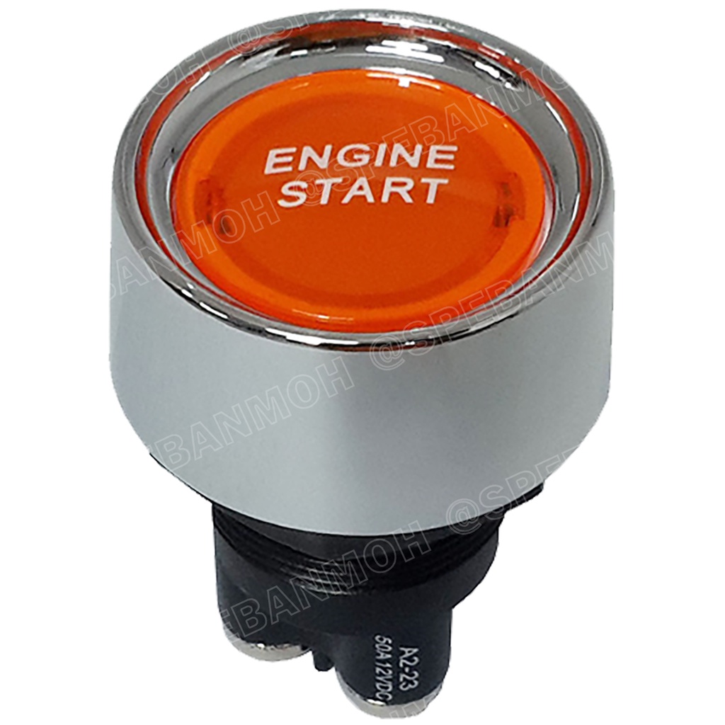 A2-23B-07 เหลือง Yellow สวิทช์ ENGINE START รถยนต์ DC Switch สวิทช์ดีซี Automotive Switch 50A 12V 25