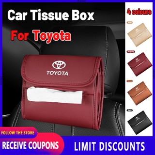 กล่องทิชชู่หนัง อเนกประสงค์ คุณภาพสูง สําหรับรถยนต์ Toyota raize Vios Fortuner Innova Corolla Altis Hiace Avanza Land Cruiser Hilux Camry Wigo RAV4 Revo Corolla Yaris Previa FJ Cruisertantu Alphard Prado Sienna Tundra Coaster GT86 Lite-Ace Tamaraw Fx 4Ru
