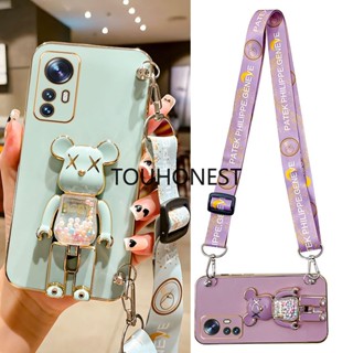 เคส Xiaomi 12 Lite เคส Xiaomi 12 Pro เคส Xiaomi 11T Pro 12T Pro Case Xiaomi 12S 12X Case Xiaomi 13 Case Xiaomi Mix 4 Civi 2 Case Xiaomi Mi 10S Case Silicone Anime Cute Kaws Bear Stand Cartoon Wrist Band Phone Case Cover Cassing TS โทรศัพท์มือถือ