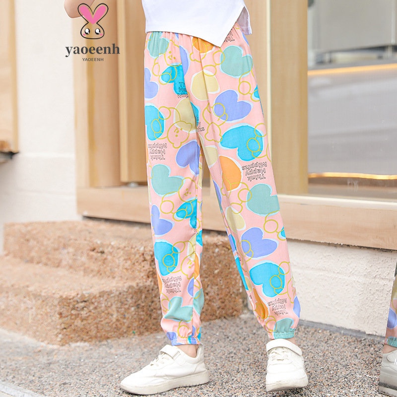 【YAOEENH】ชุดนอนกางเกงลําลอง ผ้าฝ้าย และผ้าเรยอน ป้องกันยุง ขนาดเล็ก กลาง และเล็ก ขนาด 90-150 ซม. สําหรับเด็กผู้ชาย และเด็กผู้หญิง